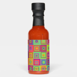 Colorful Geometric Squares Hot Sauces