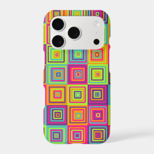 Colorful Geometric Squares iPhone 17 Pro Case
