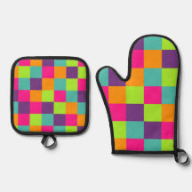 Colorful Geometric Squares Pattern