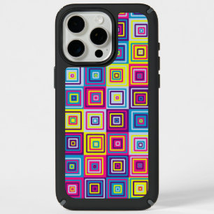 Colorful Geometric Squares iPhone 15 Pro Max Case