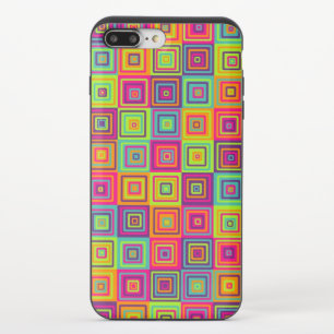 Colorful Geometric Squares iPhone 8/7 Plus Slider Case