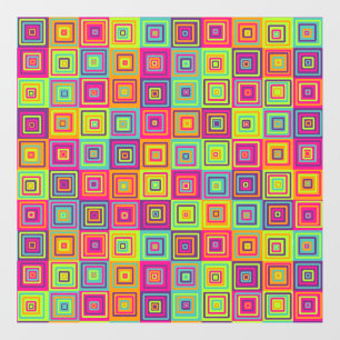 Colorful Geometric Squares Wall Decal