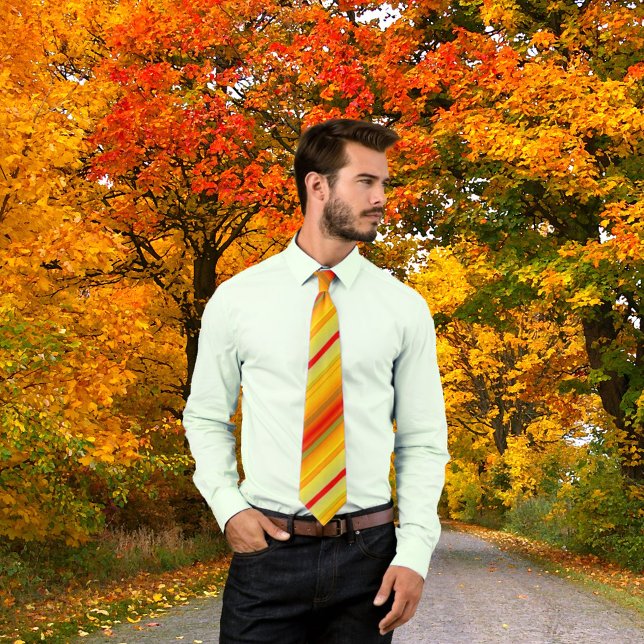 Colorful Geometric Striped Pattern Tie (Creator Uploaded)