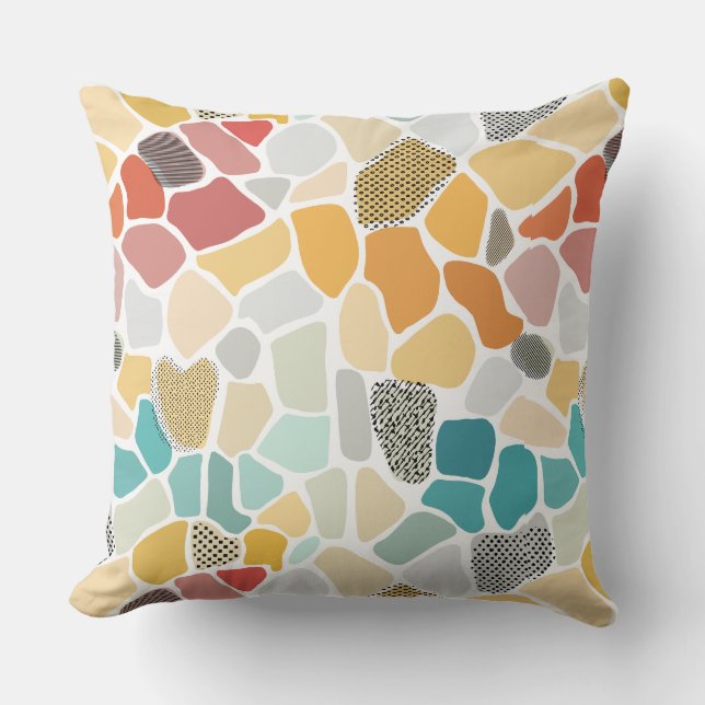 Colorful geometric throw pillow (Front)