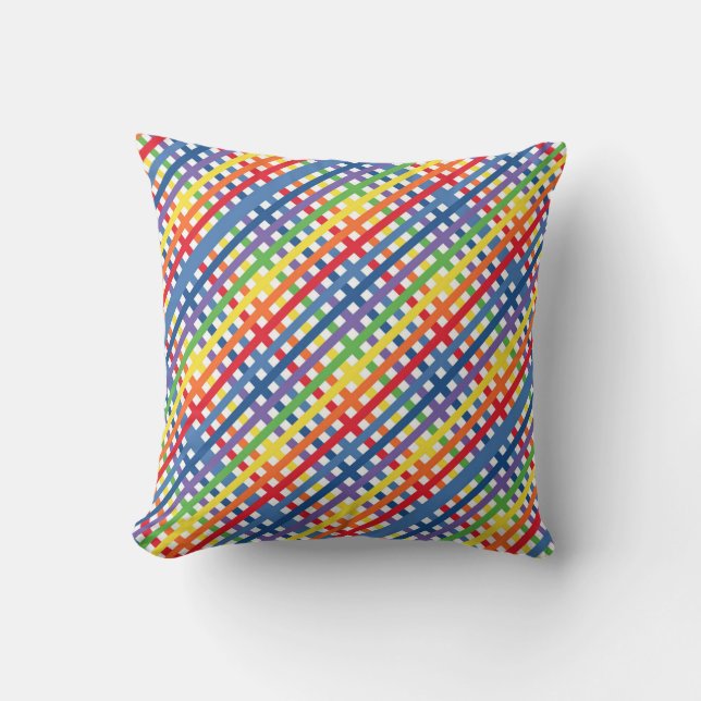 Colorful Geometric Throw Pillow (Front)