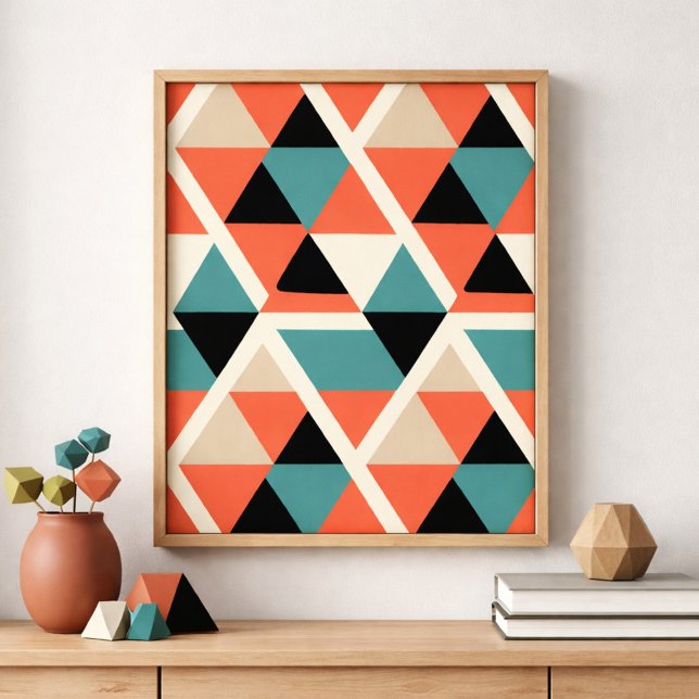 Colorful Geometric Triangle Pattern Poster (Creator Uploaded)