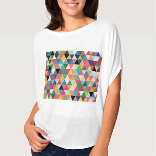 Colorful Geometric Triangle Patterned T-Shirt | Zazzle