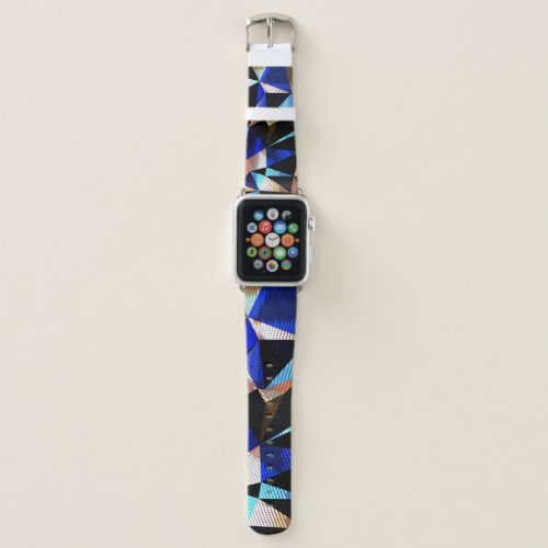 Colorful Geometric Triangles Abstract Background Apple Watch Band