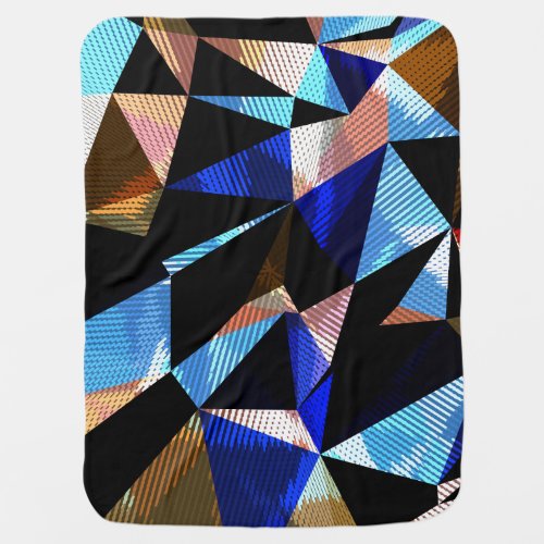 Colorful Geometric Triangles Abstract Background Baby Blanket
