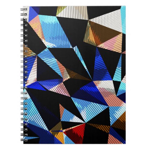 Colorful Geometric Triangles Abstract Background Notebook