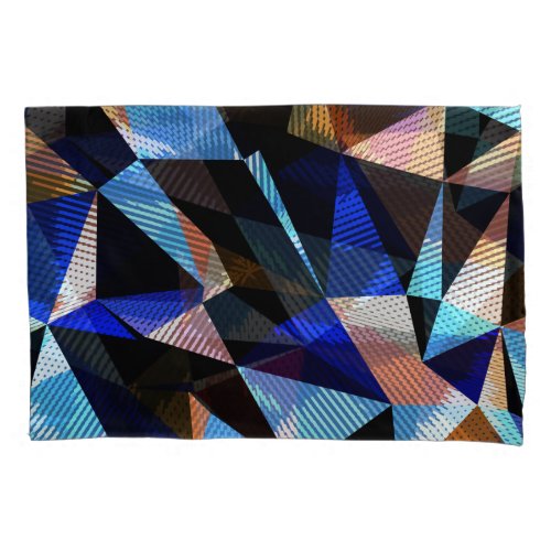 Colorful Geometric Triangles Abstract Background Pillow Case