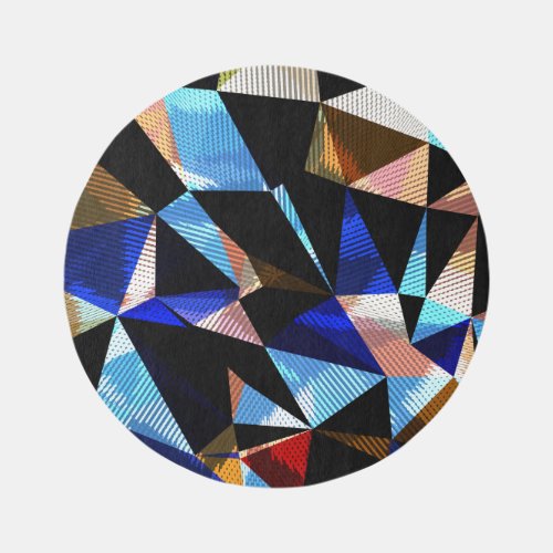 Colorful Geometric Triangles Abstract Background Rug