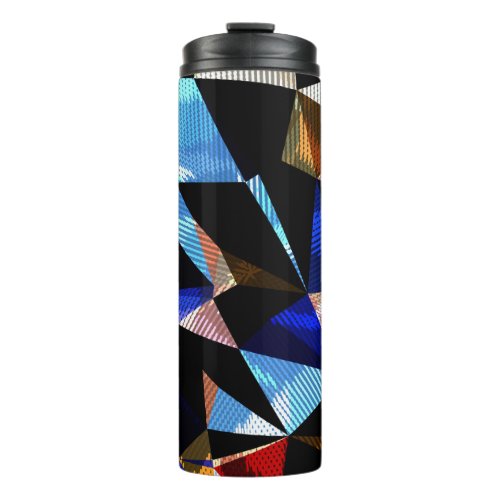 Colorful Geometric Triangles Abstract Background Thermal Tumbler