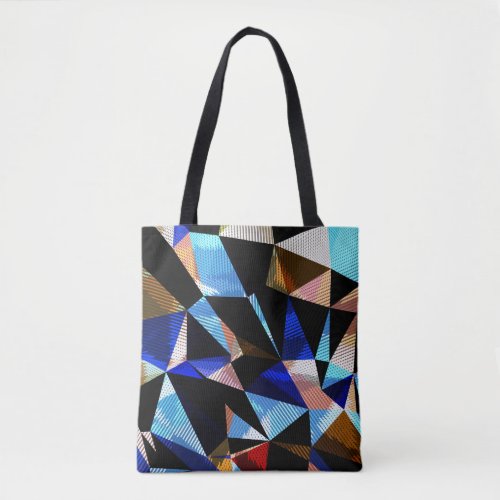 Colorful Geometric Triangles Abstract Background Tote Bag