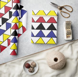 Colorful Geometric Triangles Pattern 