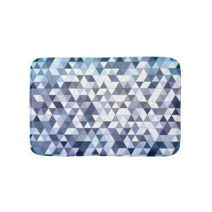 Colorful geometric triangular mosaic: abstract bac bath mat