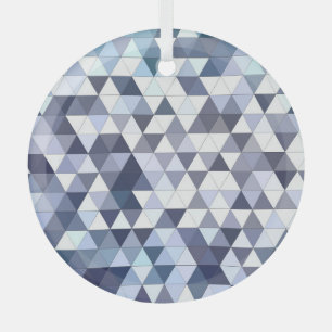 Colorful geometric triangular mosaic: abstract bac glass ornament