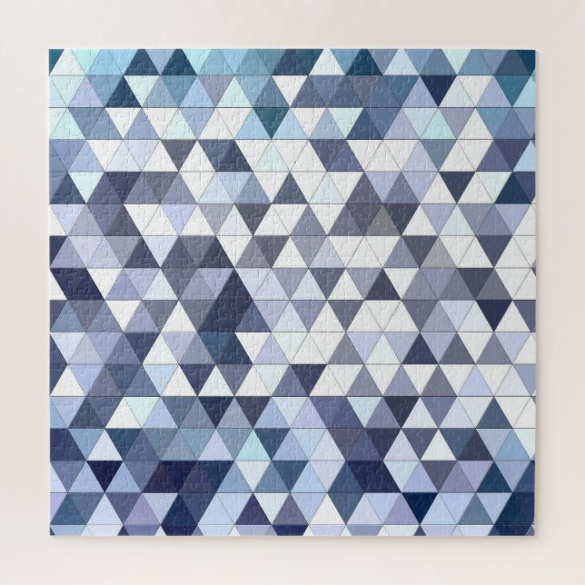 Colorful geometric triangular mosaic: abstract bac jigsaw puzzle (Vertical)