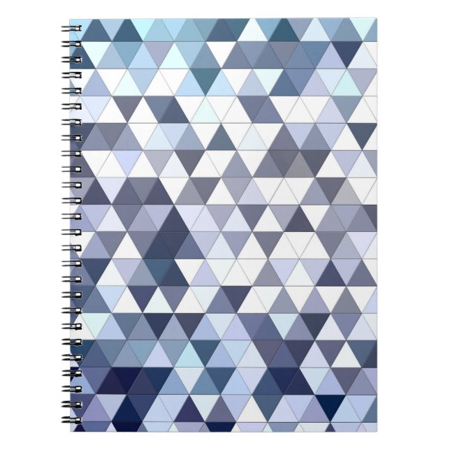Colorful geometric triangular mosaic: abstract bac notebook (Front)