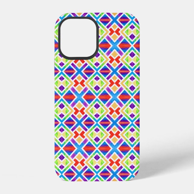 Colorful Geometric Tribal Pattern Iphone Case (Back)
