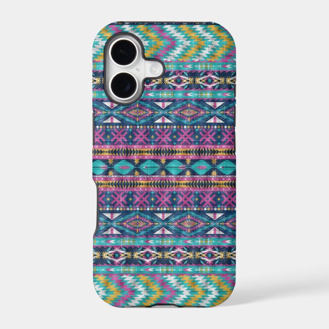 Colorful Geometric Tribal Pattern Iphone Case (Back)