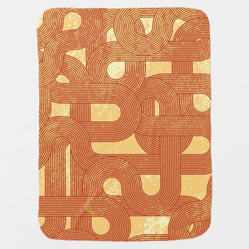 Colorful Geometric Vintage Abstract Baby Blanket
