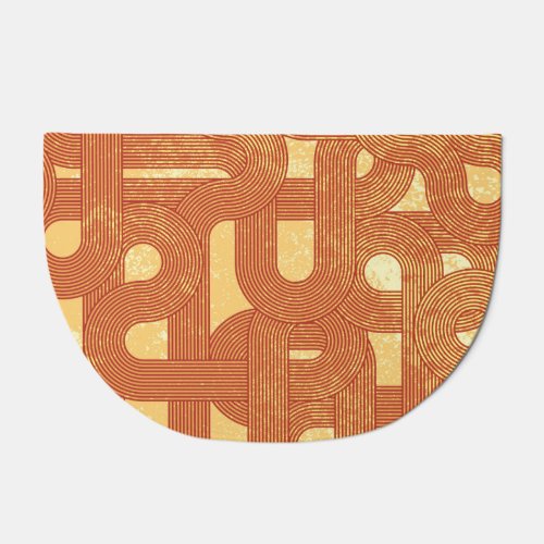 Colorful Geometric Vintage Abstract Doormat