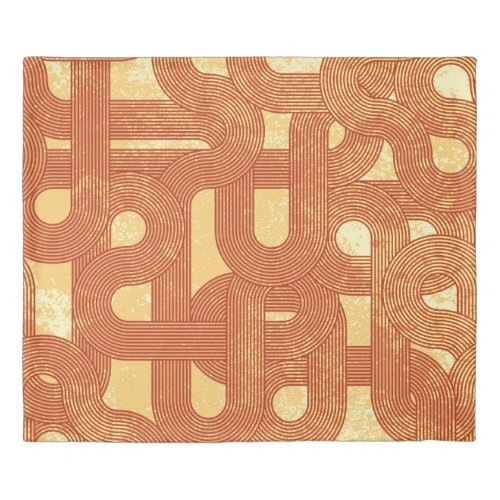 Colorful Geometric Vintage Abstract Duvet Cover