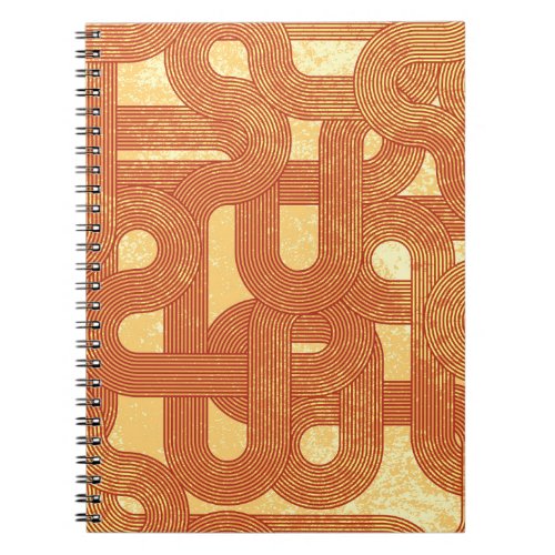 Colorful Geometric Vintage Abstract Notebook