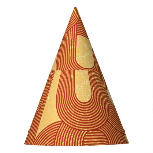 Colorful Geometric Vintage Abstract Party Hat