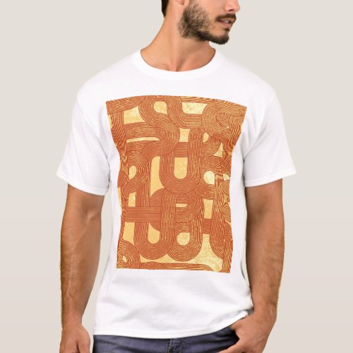 Colorful Geometric Vintage Abstract T_Shirt