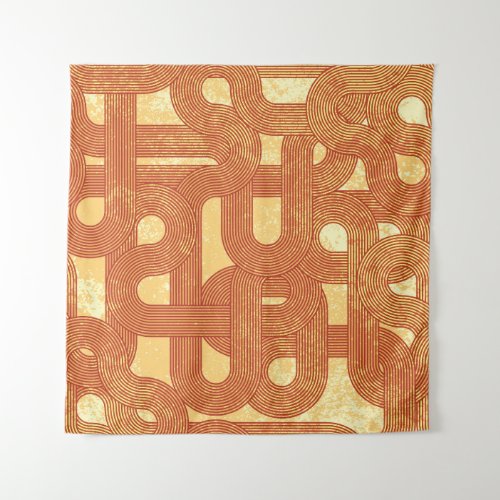 Colorful Geometric Vintage Abstract Tapestry
