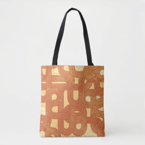 Colorful Geometric Vintage Abstract Tote Bag