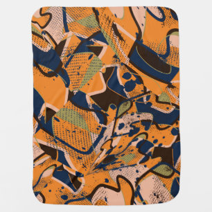 Colorful geometric vintage seamless backdrop. baby blanket