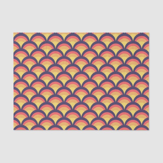 Colorful Geometric Waves Pattern Tissue Paper (Front)
