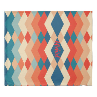 Colorful Geometric Zig-Zag Duvet Cover – Modern 