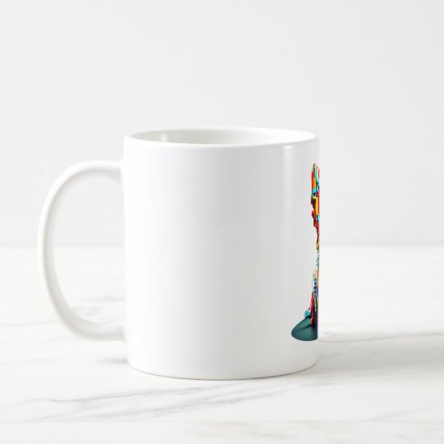Colorful Geometry 3D Chihuahua in Modern Style  Coffee Mug