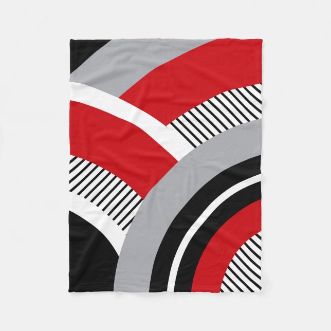 Colorful geometry fleece blanket (Front)