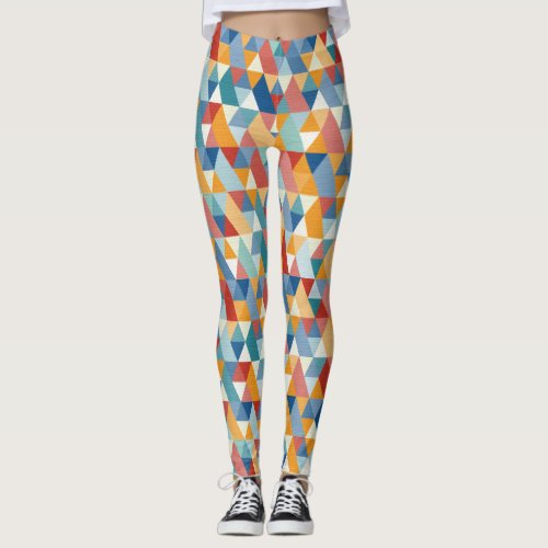 Colorful Geometry IV B Leggings