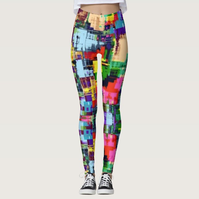 Colorful Geometry Leggings (Front)