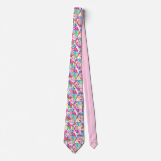 Colorful geometry neck tie (Front)