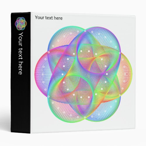 Colorful geometry pattern - 3 ring binder