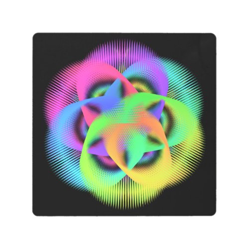 Colorful geometry pattern - metal print