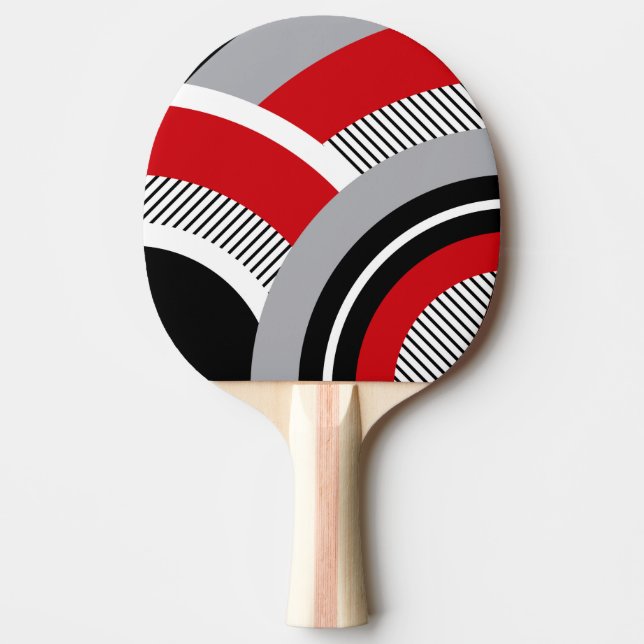 Colorful geometry ping pong paddle (Front)