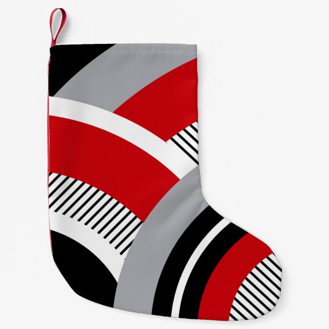 Colorful geometry small christmas stocking (Front)