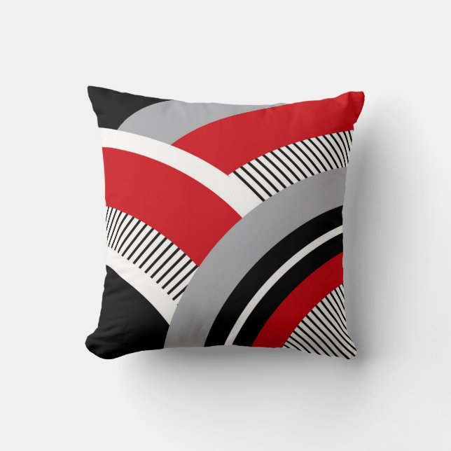 Colorful geometry throw pillow (Front)