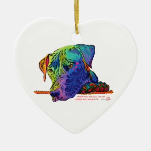 Colorful George Ornamet Ceramic Ornament