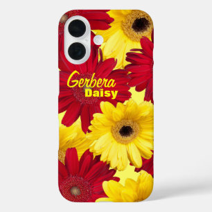 Colorful Gerber Daisy Close-Up Photos Personalized iPhone 16 Case
