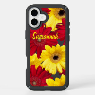 Colorful Gerber Daisy Close-Up Photos Template iPhone 16 Plus Case