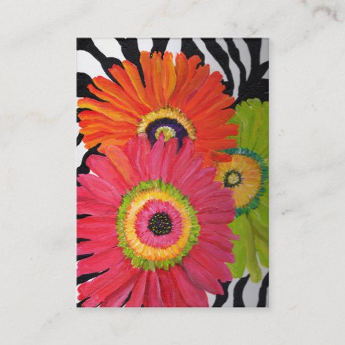 Colorful Gerbera Daisy Business Cards